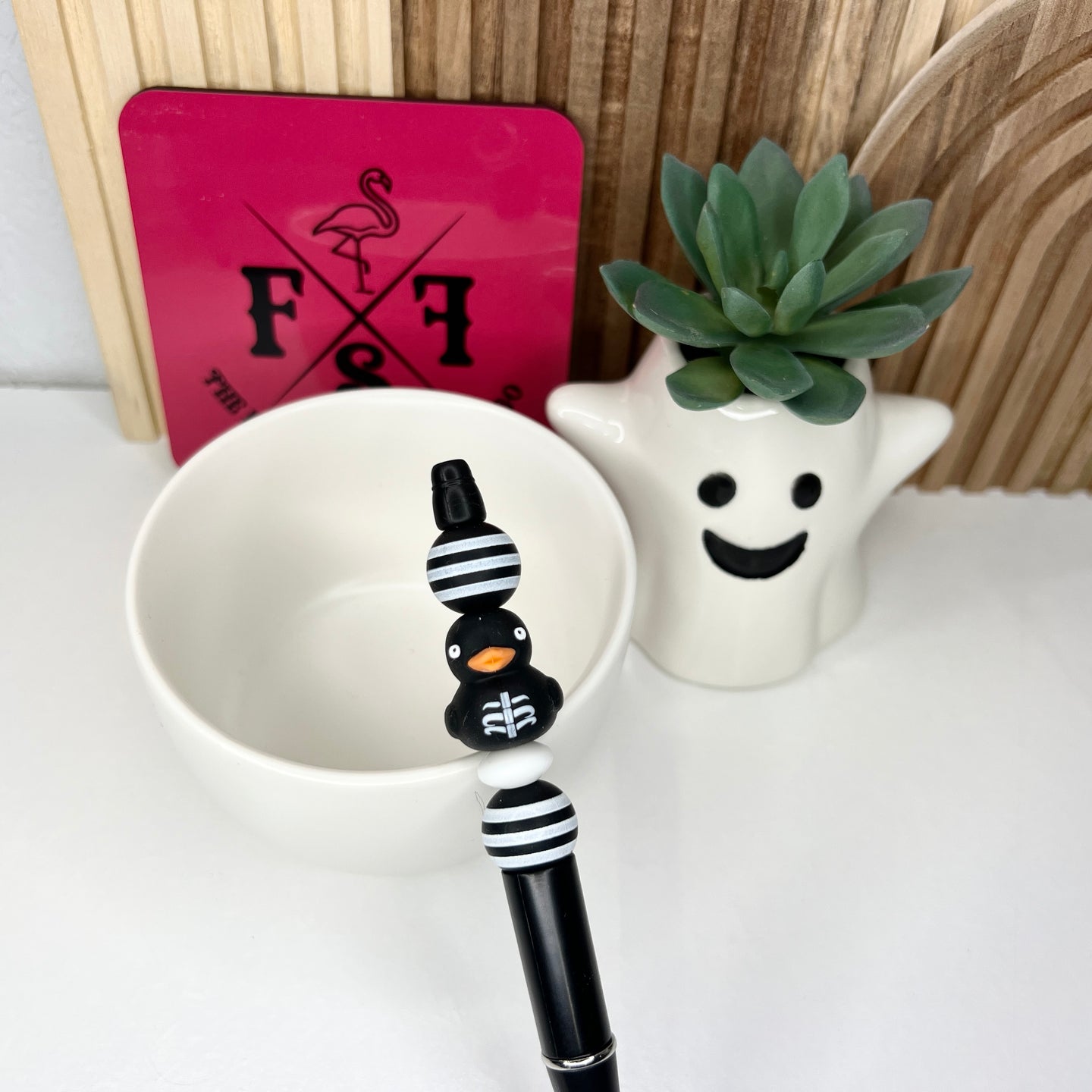 Skelli Duck Stripes Plastic Pen